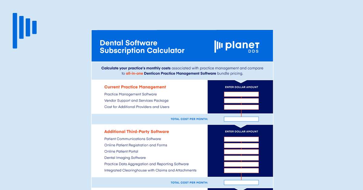 Dental Software Subscription Calculator Graphic